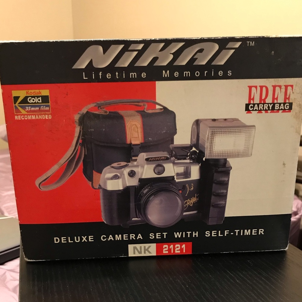 🌟6xHP🌟NIB VTG Nikai Deluxe Camera Set with Self Timer 35mm